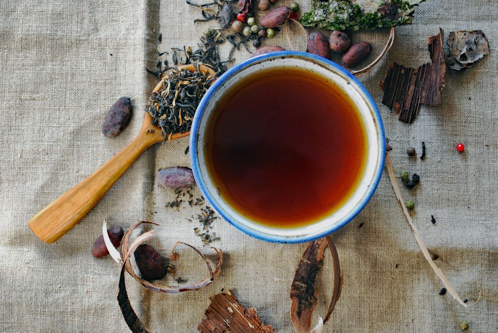 Cup of tea on a wooden table